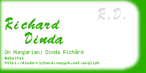 richard dinda business card