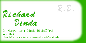 richard dinda business card